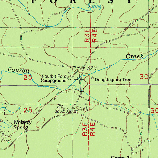Topographic Map of Doug Ingram Tree, OR