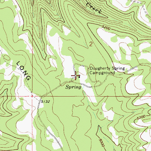 Topographic Map of Dougherty Recreation Site, OR
