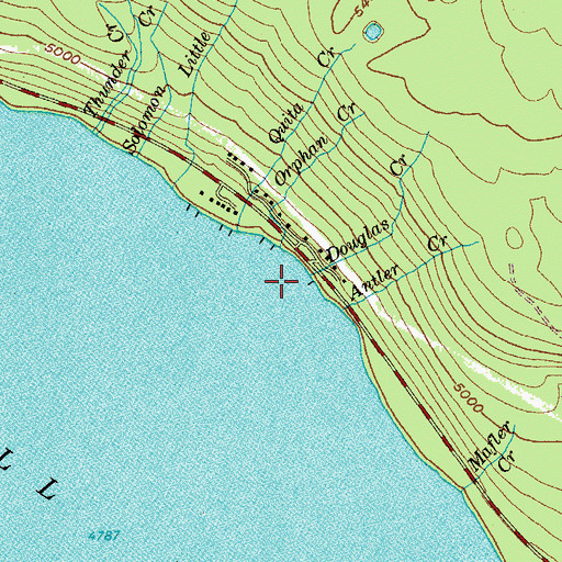 Topographic Map of Douglas Creek, OR