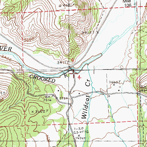 Topographic Map of Drake Creek, OR