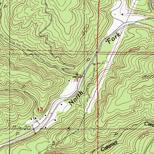 Topographic Map of Drew Creek, OR