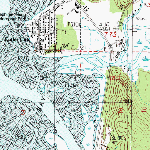 Topographic Map of Drift Creek, OR