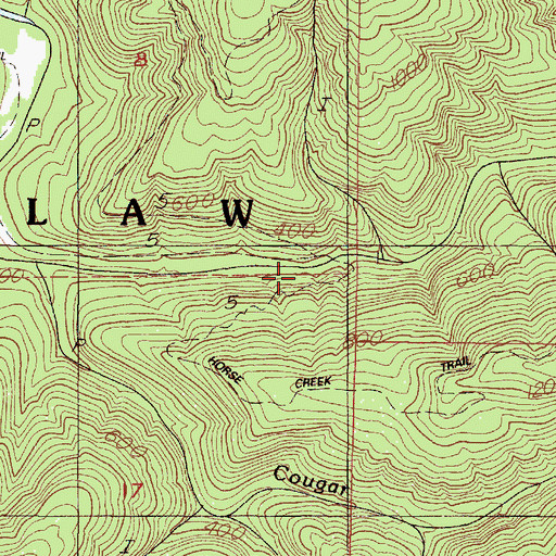 Topographic Map of Drift Creek Shelter, OR