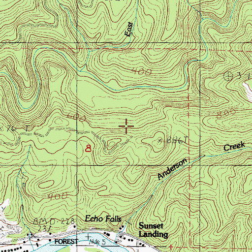 Topographic Map of Drift Creek Trail, OR