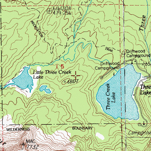 Topographic Map of Driftwood Recreation Site, OR