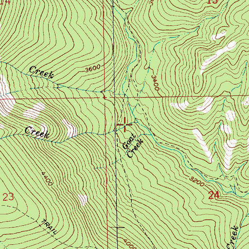 Topographic Map of Drop Creek, OR
