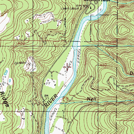 Topographic Map of Dry Creek, OR