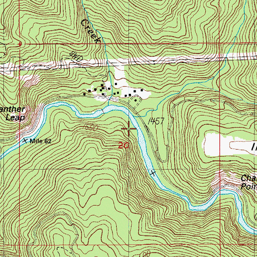 Topographic Map of Dry Creek, OR
