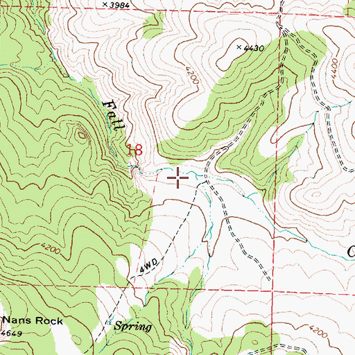 Topographic Map of Dry Creek, OR