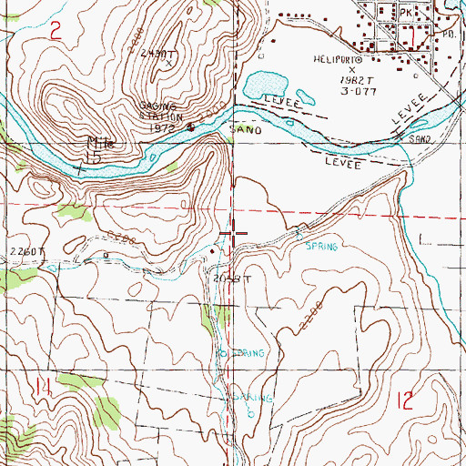 Topographic Map of Dry Creek, OR