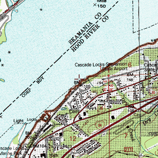 Topographic Map of Dry Creek, OR