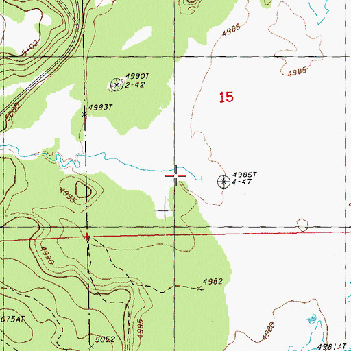 Topographic Map of Dry Creek, OR