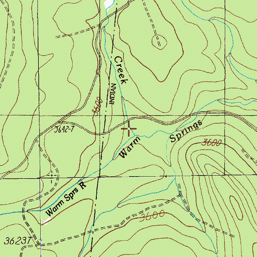 Topographic Map of Dry Creek, OR