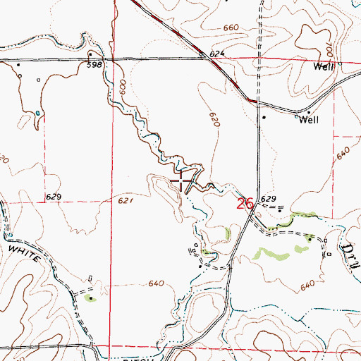 Topographic Map of Dry Creek, OR