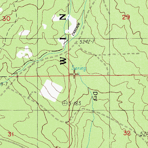 Topographic Map of Dry Creek Camp, OR