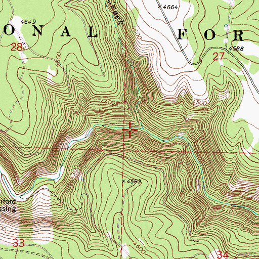 Topographic Map of Dry Fivemile Creek, OR