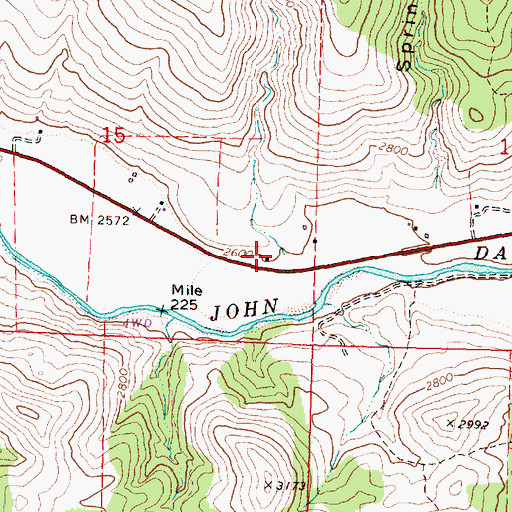 Topographic Map of Dry Gulch, OR