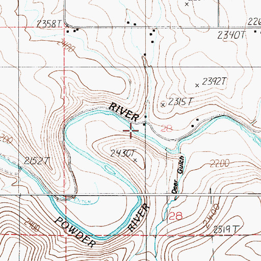 Topographic Map of Dry Gulch, OR