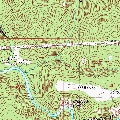 Topographic Map of Dry Gulch Creek, OR