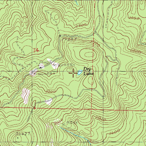 Topographic Map of Dry Lake, OR
