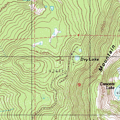 Topographic Map of Dry Lake, OR