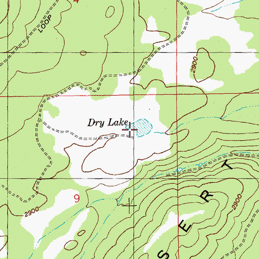 Topographic Map of Dry Lake, OR