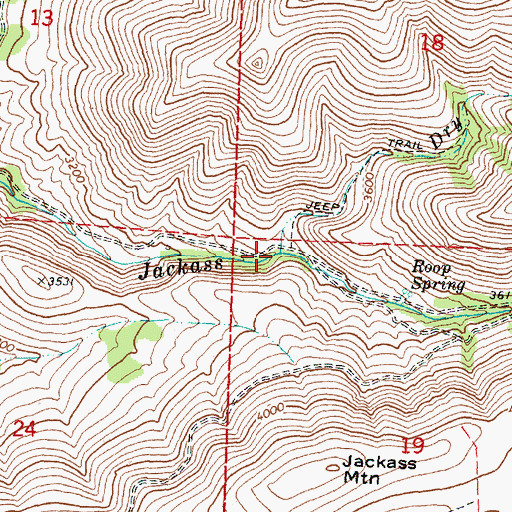 Topographic Map of Dry Prong, OR