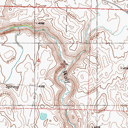 Topographic Map of Duck Creek, OR