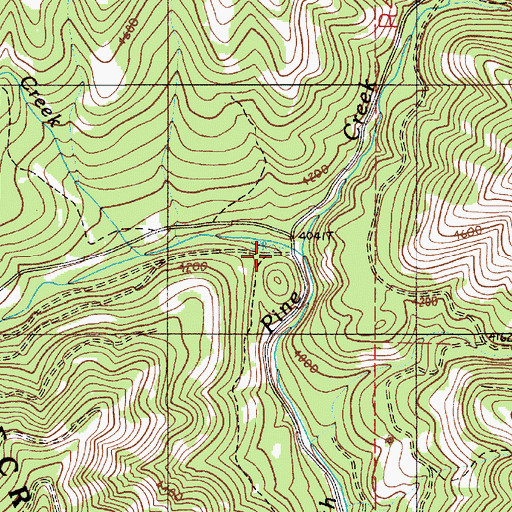 Topographic Map of Duck Creek, OR