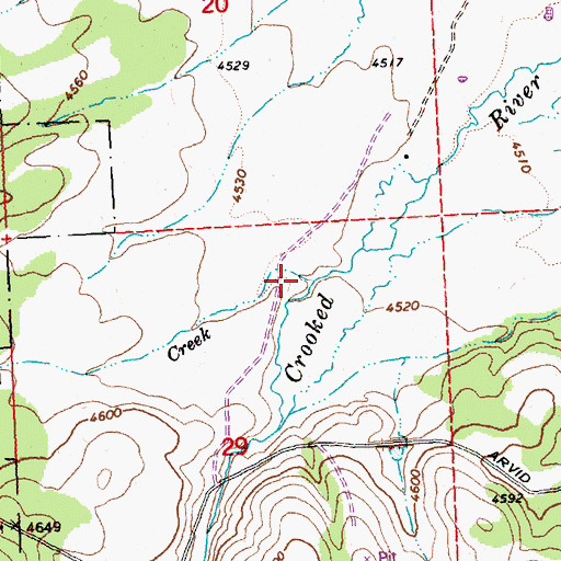 Topographic Map of Dudley Creek, OR