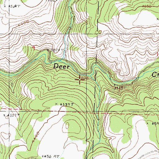 Topographic Map of Dugout Creek, OR
