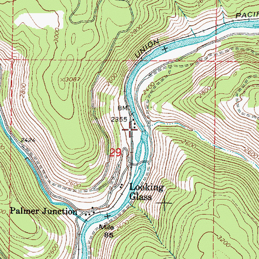 Topographic Map of Duncan Canyon, OR