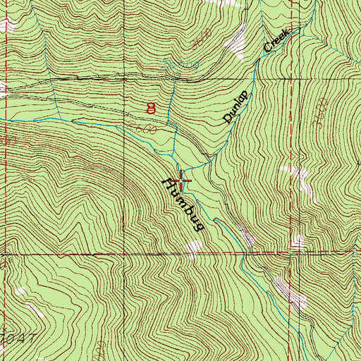 Topographic Map of Dunlap Creek, OR