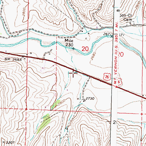 Topographic Map of Dustin Creek, OR