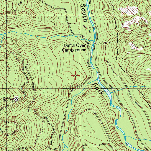 Topographic Map of Dutch Oven Forest Camp, OR