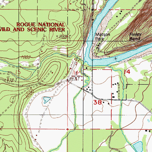 Topographic Map of Dutcher Creek, OR