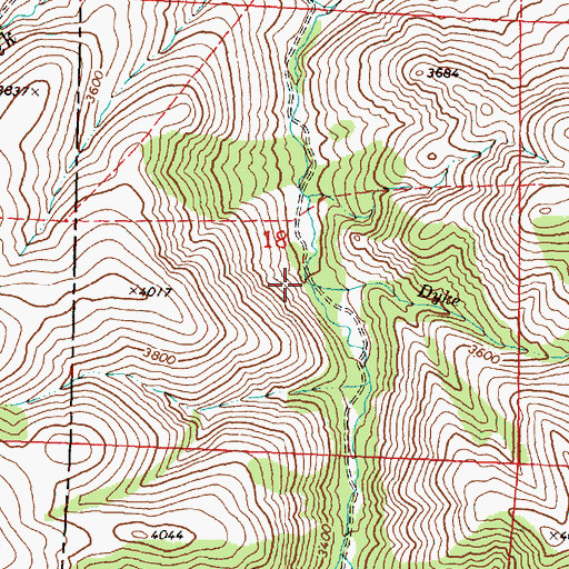 Topographic Map of Dyke Creek, OR