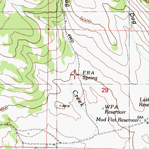 Topographic Map of ERA Spring, OR