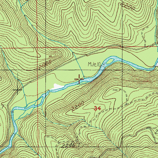 Topographic Map of Eagle Butte Creek, OR