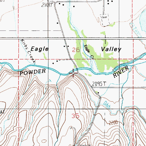 Topographic Map of Eagle Creek, OR