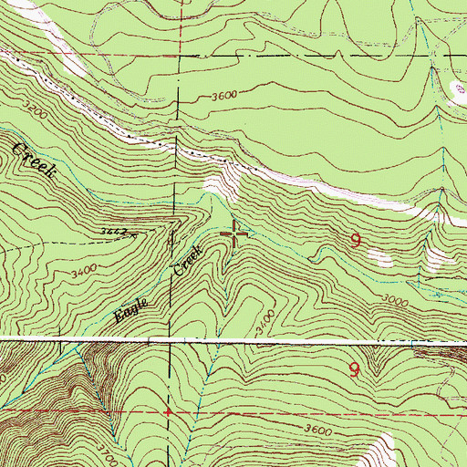 Topographic Map of Eagle Creek, OR