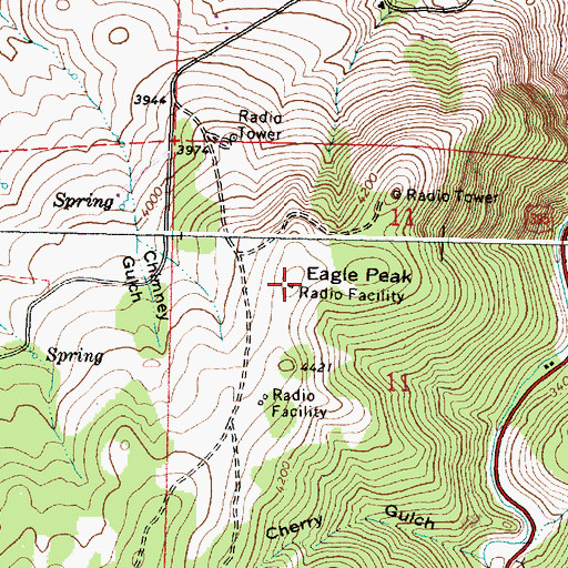 Topographic Map of Eagle Peak, OR