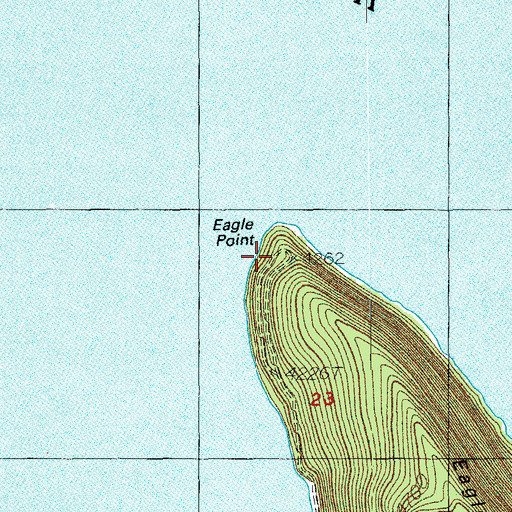 Topographic Map of Eagle Point, OR