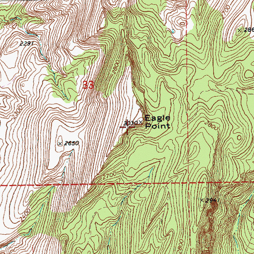 Topographic Map of Eagle Point, OR