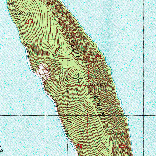 Topographic Map of Eagle Ridge, OR
