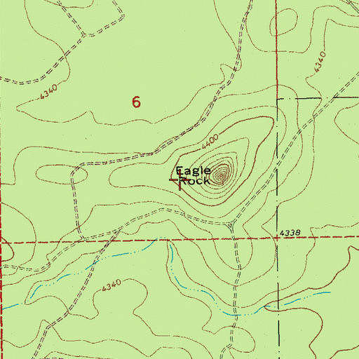 Topographic Map of Eagle Rock, OR