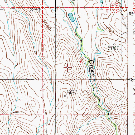 Topographic Map of Eagle Valley, OR