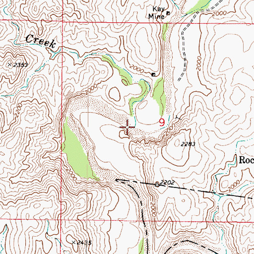 Topographic Map of Slate Creek, AZ