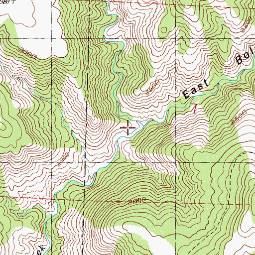 Topographic Map of East Bologna Canyon, OR