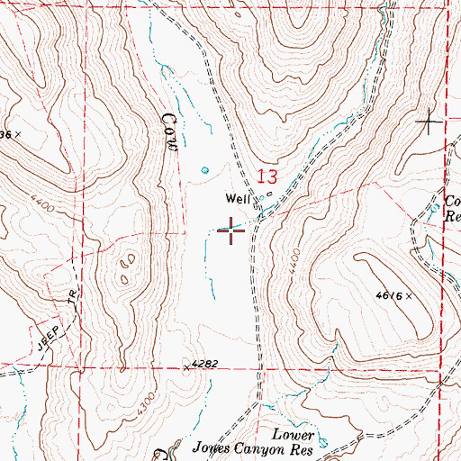 Topographic Map of East Canyon, OR